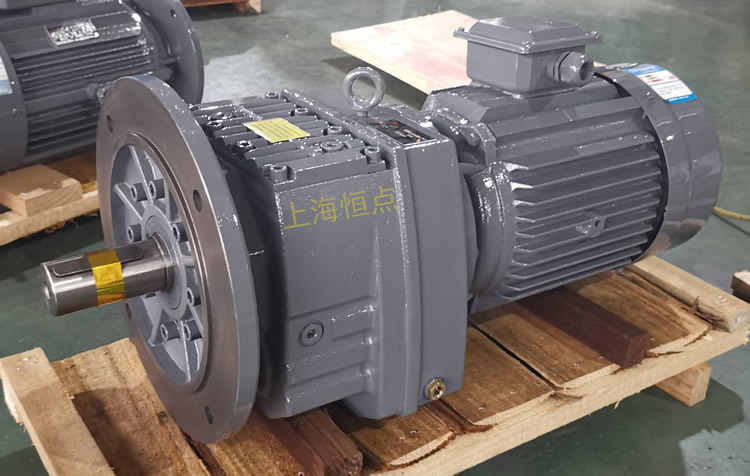 RF87減速機，立式安裝，輸入配電機，實物照片如下