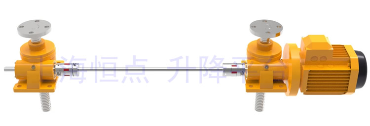 SWL系列直線型升降平台，電機直聯側放實物圖